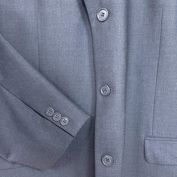 Brooks Brothers 346 Stretch Wool Suit Gray 3 Button Mens 41L Jacket 36R Pants - Picture 4 of 15